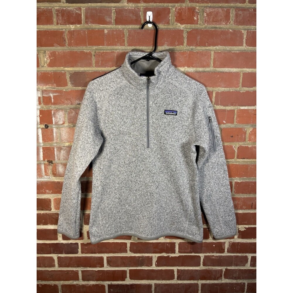 Patagonia Sweater Gray Better Sweater Quarter 1/4 Zip Fleece Womens Medium